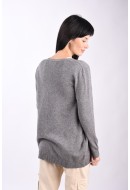 Cardigan Dama Only Onllesly Open Dark Grey Melange